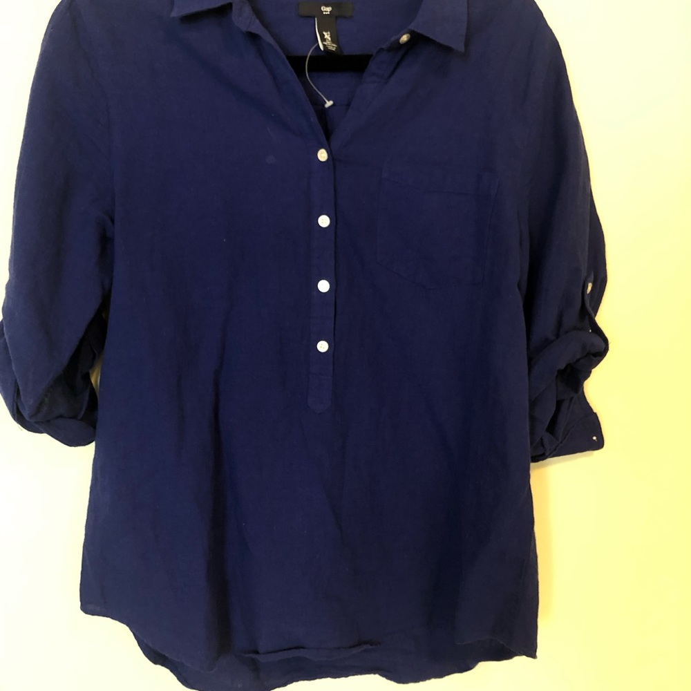 Half button down blouse